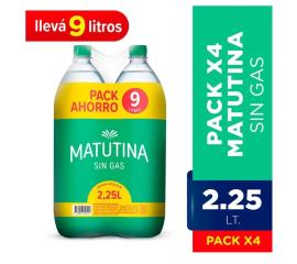 Agua Matutina s/gas 4 bot x2.25lt
