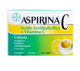 Aspirina C caliente 12 sobres.