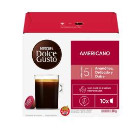 Cápsulas café Dolce Gusto americano x10