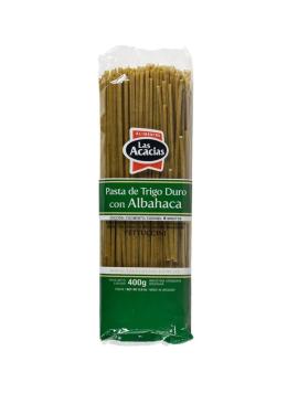 Fideos Las acacias tri. duro c/albahaca fettuccini 400gr