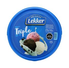 Helado Lekker crema.choco.fruti. 5lt