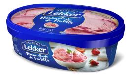 Helado Lekker frutilla c/pulpa frutilla 900ml