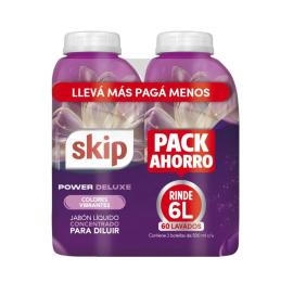 Jabón líquido Skip 500ml concent. p/diluir Pack x2