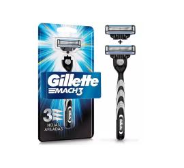 Máq. de afeitar Gillette Mach3 +2 cart.