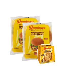 Pack x2 pan tortuga Bauducco 4un+ panettone 80gr