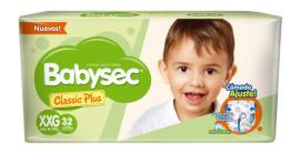 Pañales Babysec classic plus XXG x32