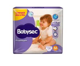 Pañales Babysec premium M x136