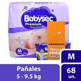 Pañales Babysec premium M x68