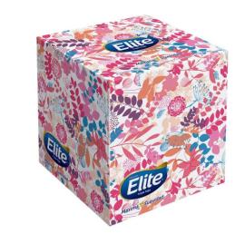 Pañuelos Elite cubo premium 60un.triple hoja 21x21cm
