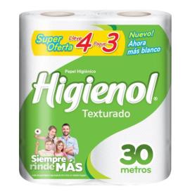 Papel higiénico Higienol text.4x30mt