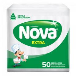 Servilletas Nova extra 50un 23.5x23.5cm