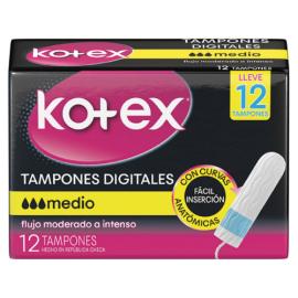 Tampones Kotex medio 12un