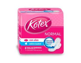 Toalla Fem. Kotex normal c/alas x8