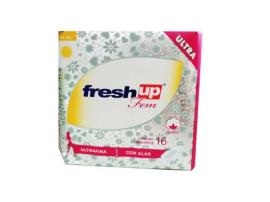 Toalla fem. Fresh Up ultrafina c/alas x16un
