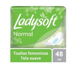 Toalla fem.Ladysoft normal t.sua c/alas x48