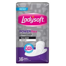 Toalla fem.Ladysoft powerflex t.sua c/alas x16