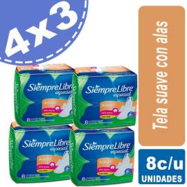 Toalla fem.Siempre Libre Adapt t.sua c/ala 4x3